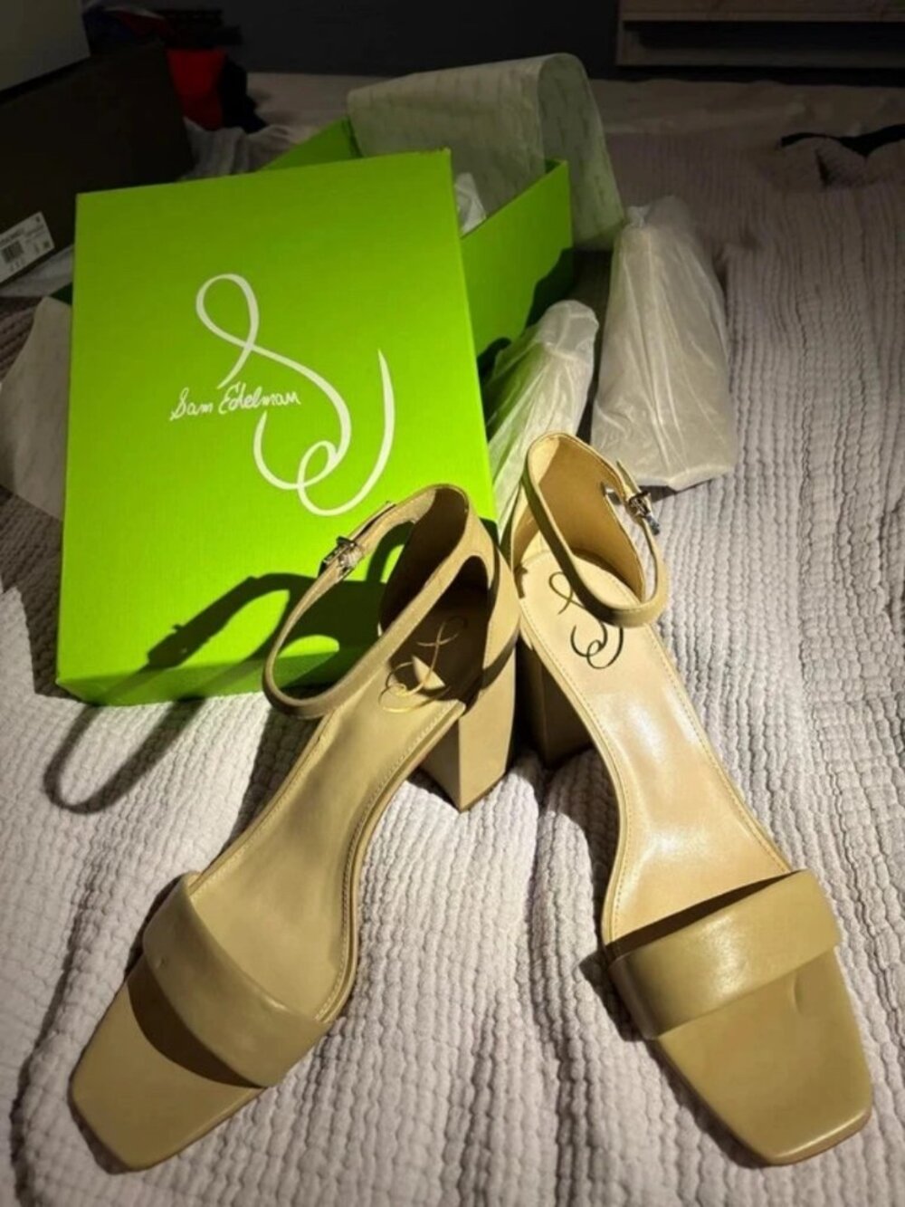 Sam Edelman beige leather sandals